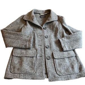 L. L. Bean womens grey wool coat